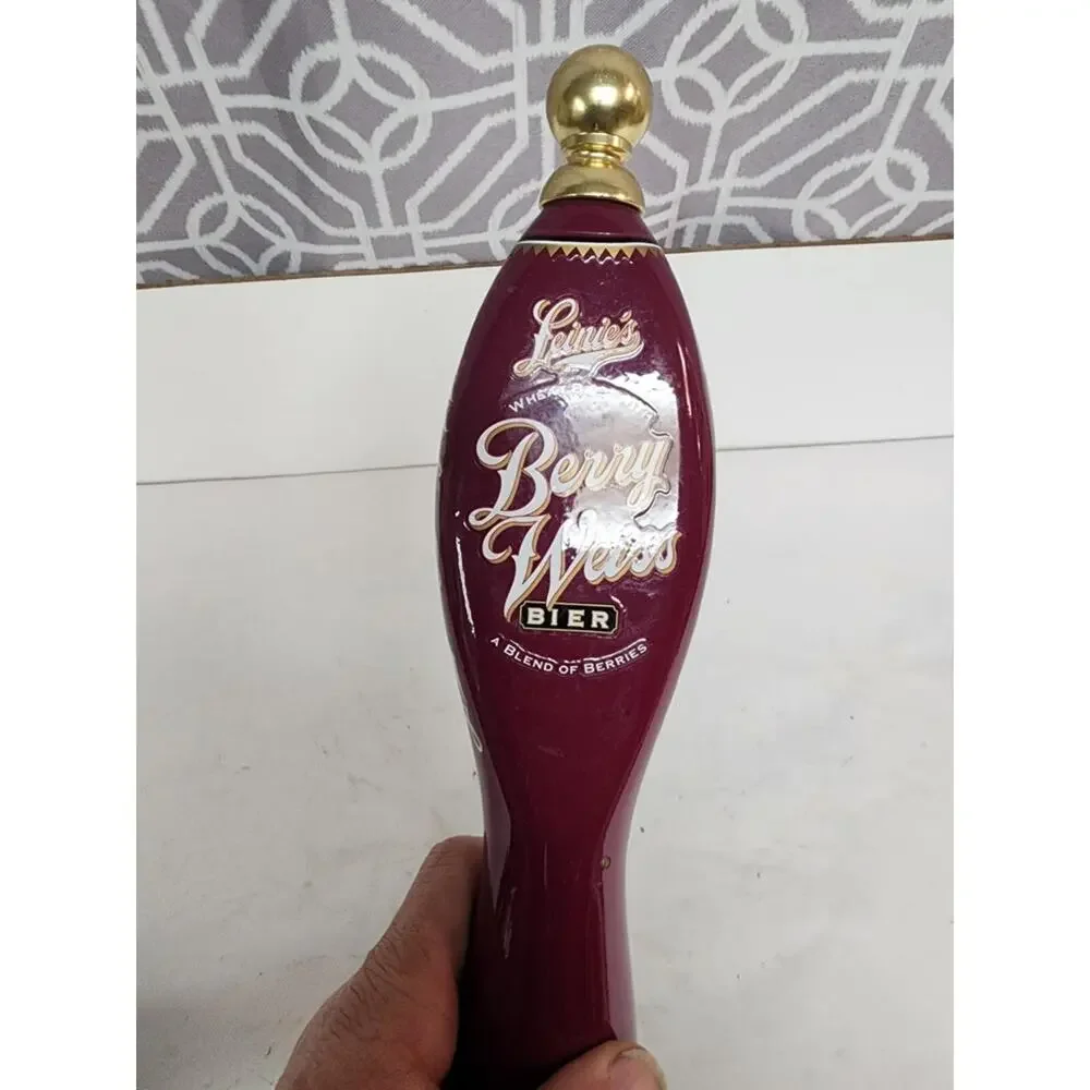 Leinenkugels Leinie's Berry Weiss Beer Tap Handle 13 Inch Tall Wood Canoe Berry